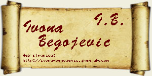 Ivona Begojević vizit kartica